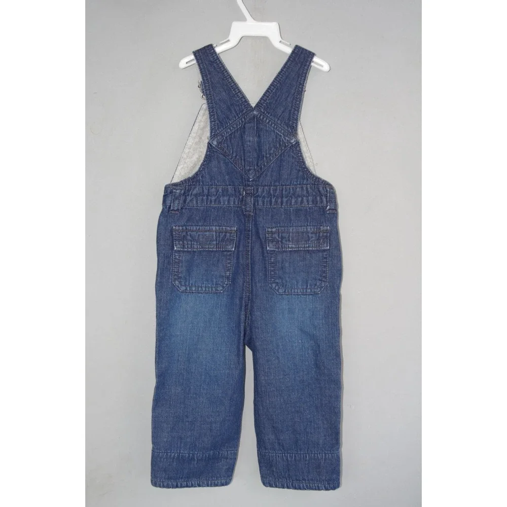 Vintage‎ Gymboree Penguin Champ Y2K Snowboarding Denim Overalls EUC 12-18 mos